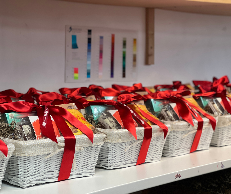 Christmas Gift Baskets Ready for Dispatch