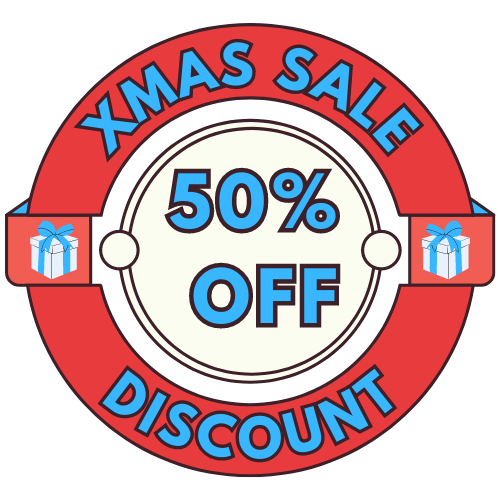 Xmas Sale 50% Off Discount 