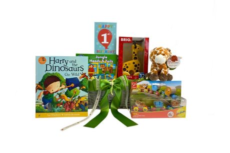 Jungle Party 1st Birthday Gift Basket 