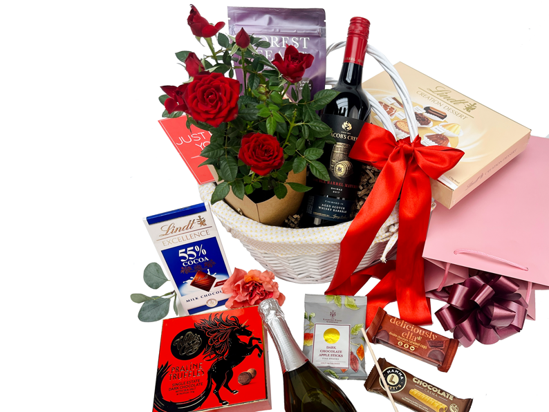 Red Flowers at Night Presented