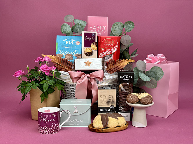 Mother's Day Flowers & Tea Gift Basket